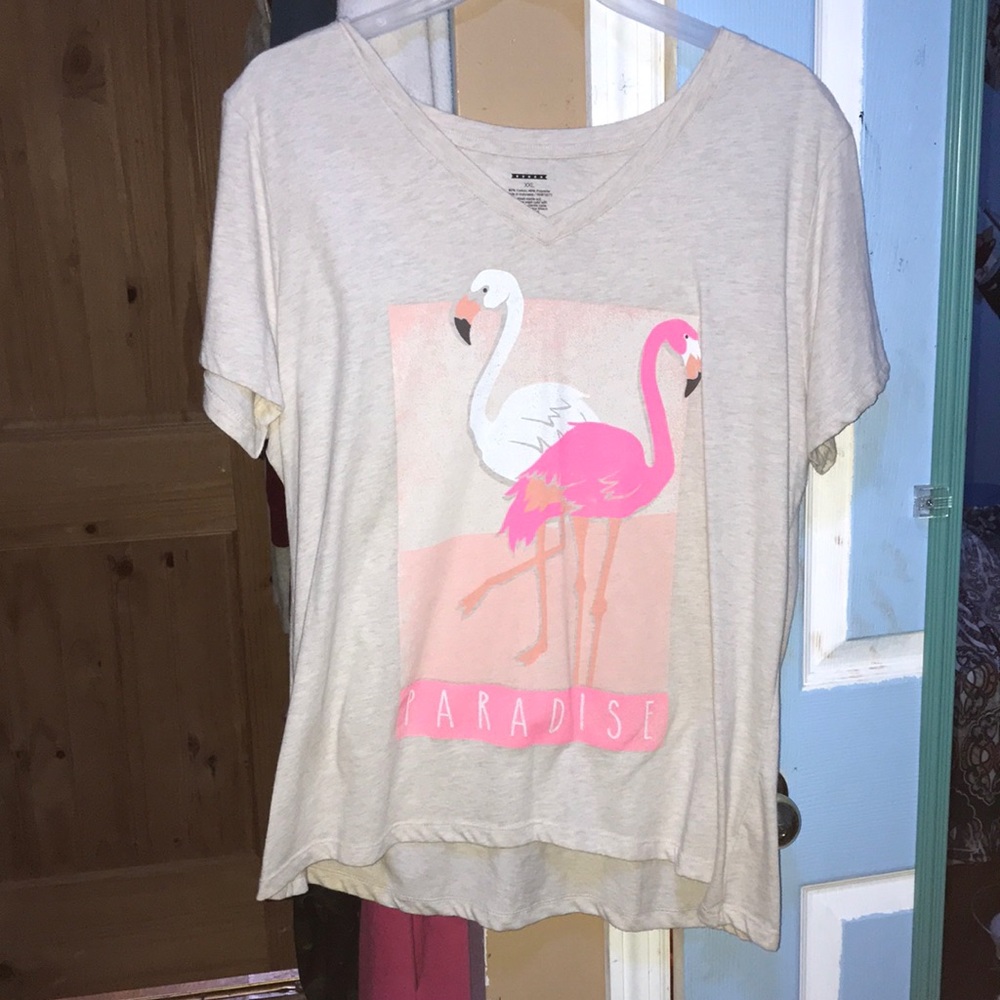 Cute paradise flamingo top